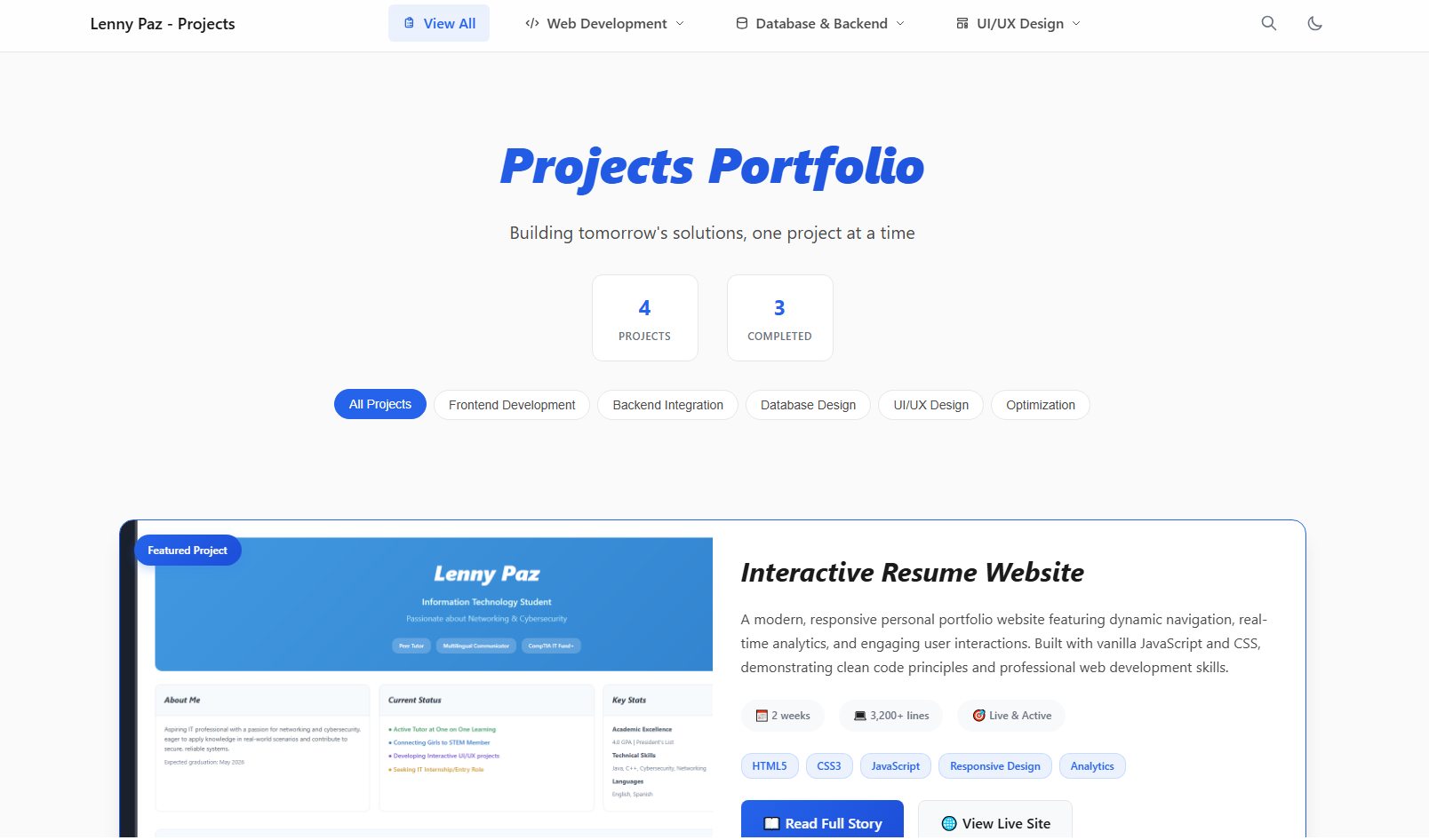 Project Showcase Preview